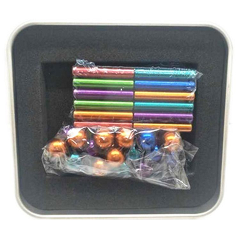 Colorful magnetic sticks and balls 