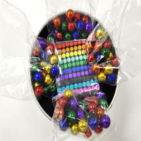 Rainbow magnetic sticks and balls builkding set 200 bars and 125 balls